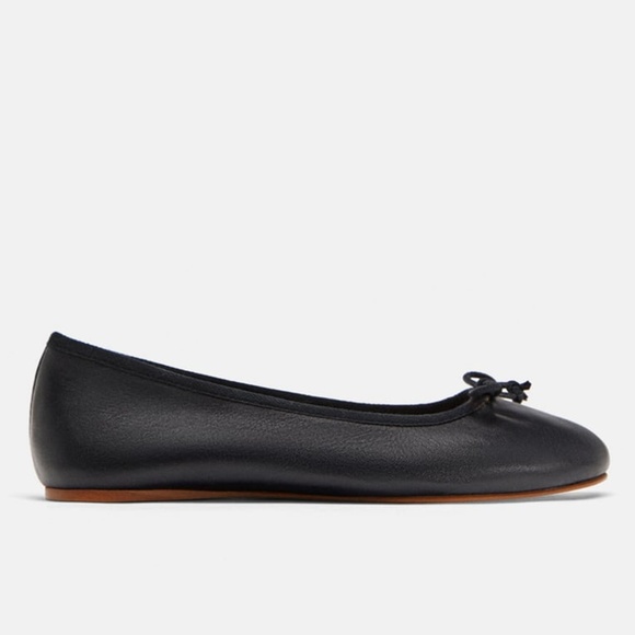 Zara | Leather Ballerinas with Bow Detail - Picture 4 of 6